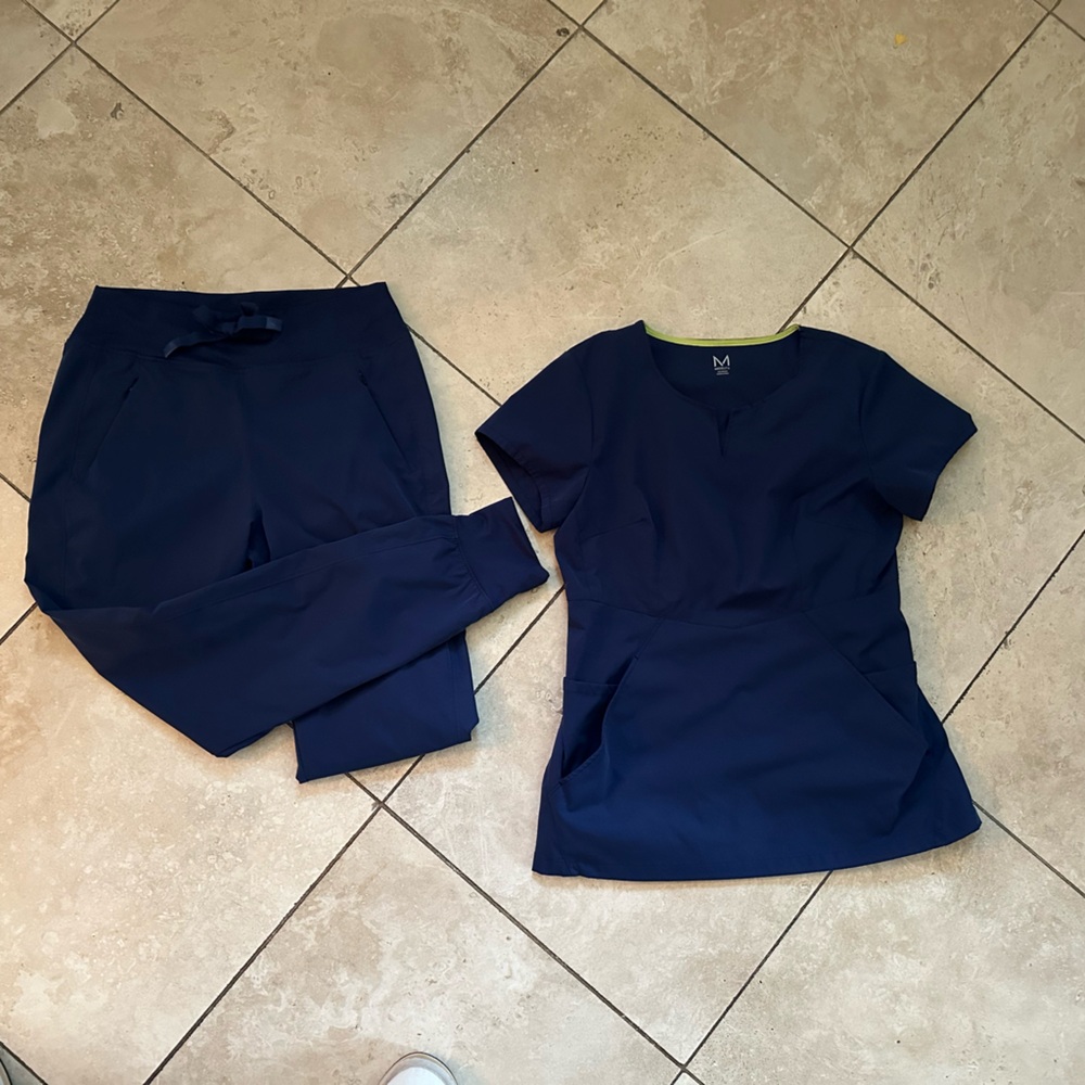 Navy Blue Scrub Set